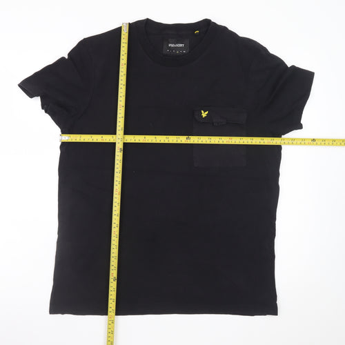 Lyle & Scott Men's Black Cotton Crew Neck Pocket T-Shirt Size L