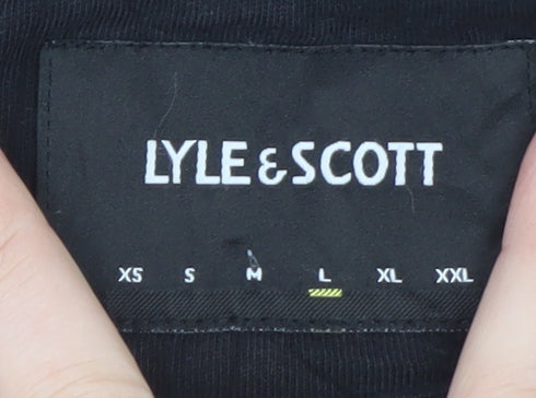 Lyle & Scott Men's Black Cotton Crew Neck Pocket T-Shirt Size L