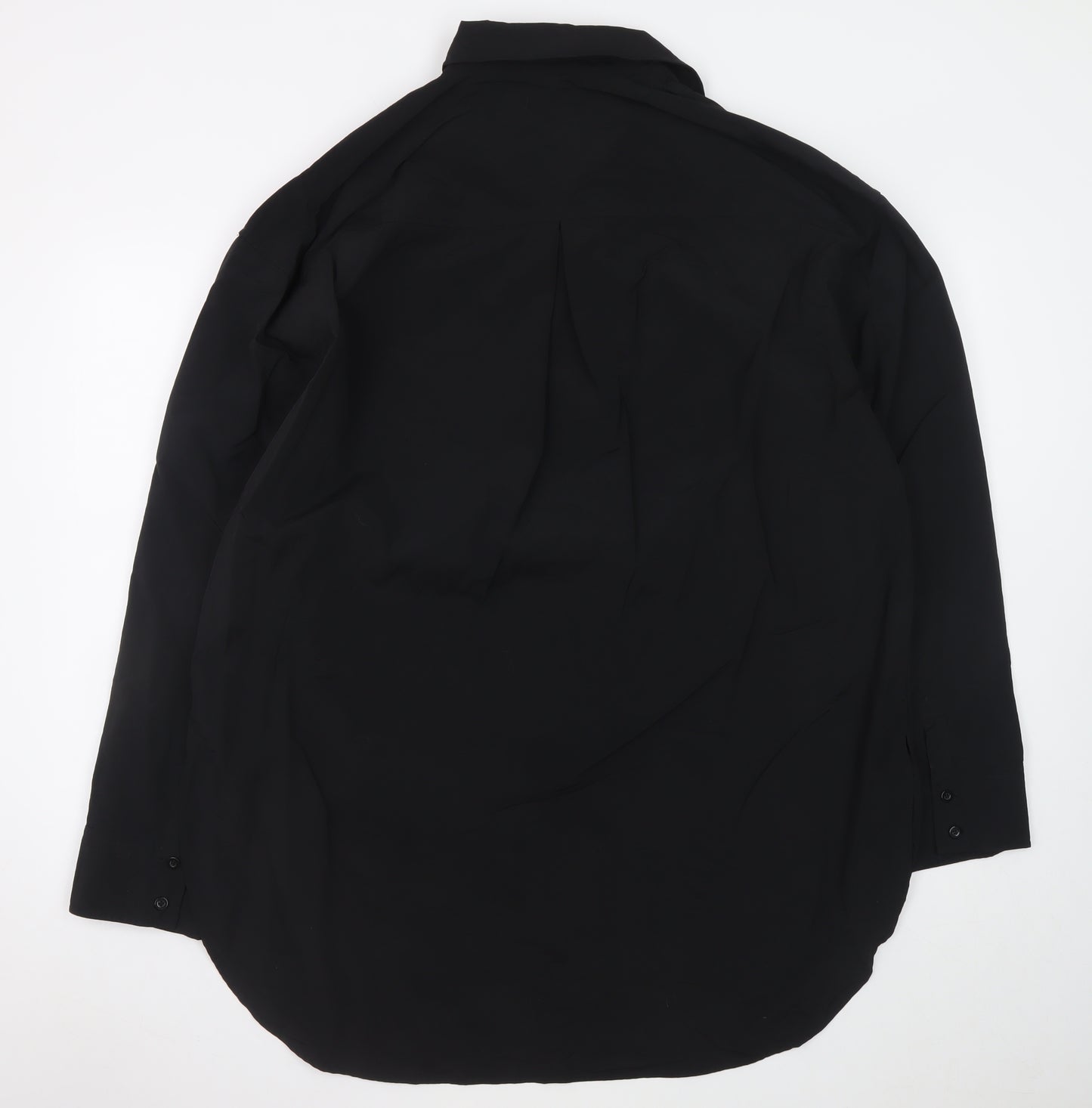 FILA Men's Black Long Sleeve Nylon Button-Up Shirt Size 20