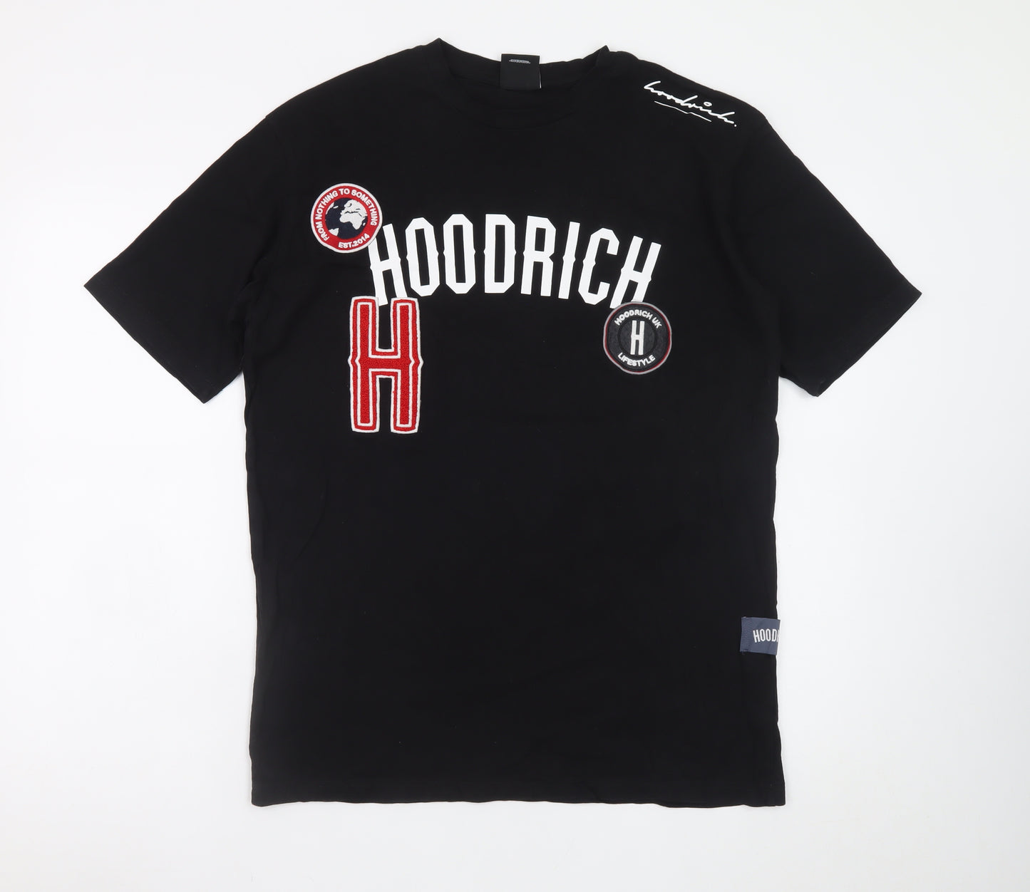 Hoodrich Men's Black Graphic Short Sleeve T-Shirt Size M
