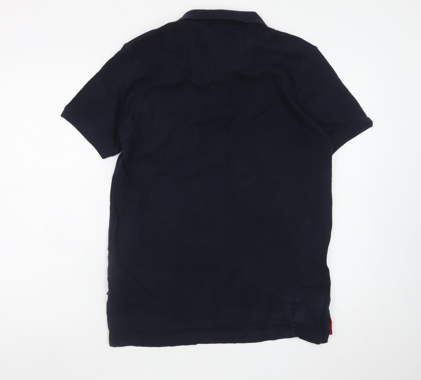 Parx Men's Black Cotton Polo Shirt M Short Sleeve Casual