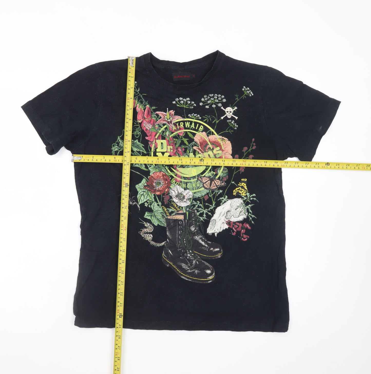 Dr. Martens Women's Black Floral Graphic T-Shirt Size S