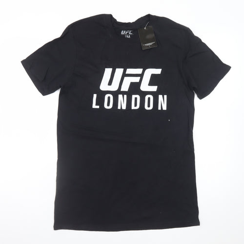 UFC Men Black M Graphic Sports T-Shirt Cotton London Fight Night