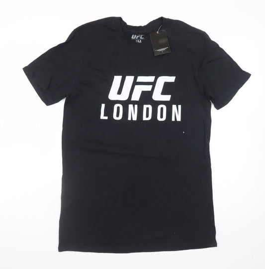 UFC Men Black M Graphic Sports T-Shirt Cotton London Fight Night