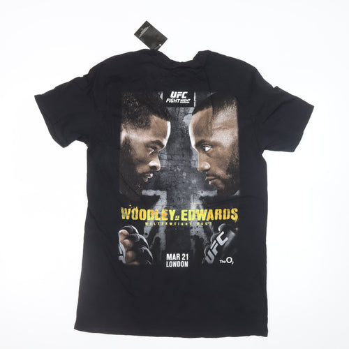 UFC Men Black M Graphic Sports T-Shirt Cotton London Fight Night