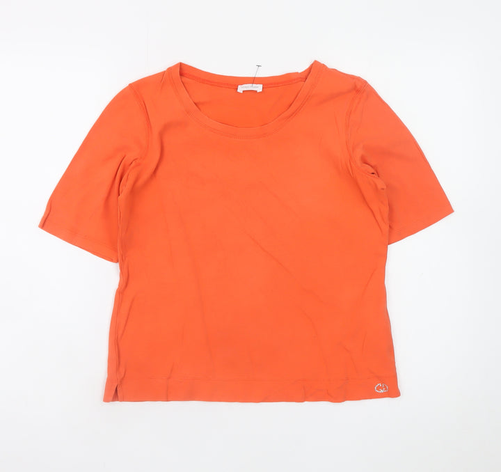 Gerry Weber Women’s Orange Cotton Jersey T-Shirt Size 10