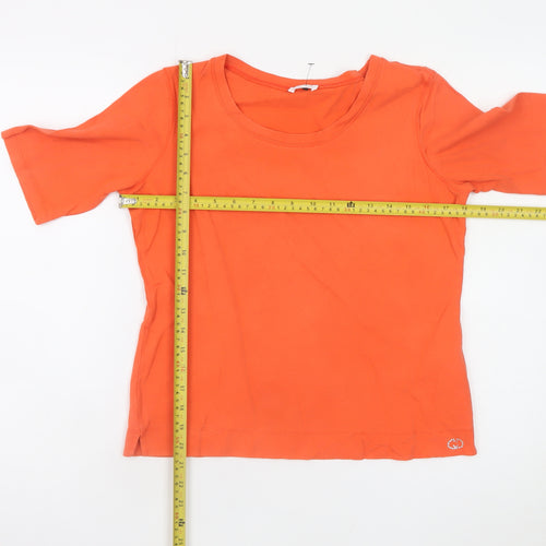 Gerry Weber Women’s Orange Cotton Jersey T-Shirt Size 10