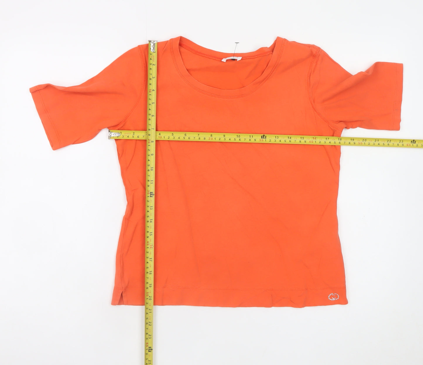 Gerry Weber Women’s Orange Cotton Jersey T-Shirt Size 10