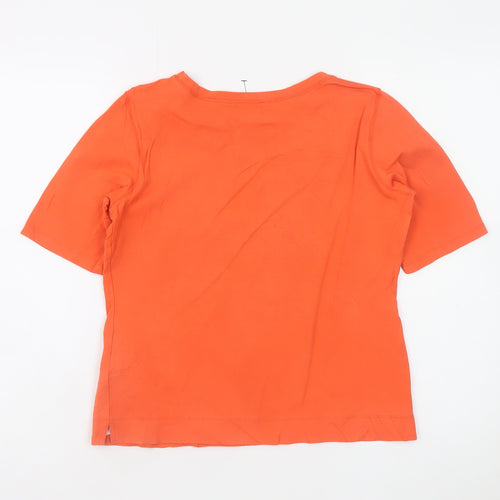 Gerry Weber Women’s Orange Cotton Jersey T-Shirt Size 10