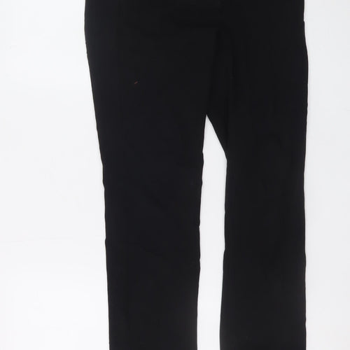 MNG Womens Black Slim Trousers Size 10 Cotton Stretch Workwear