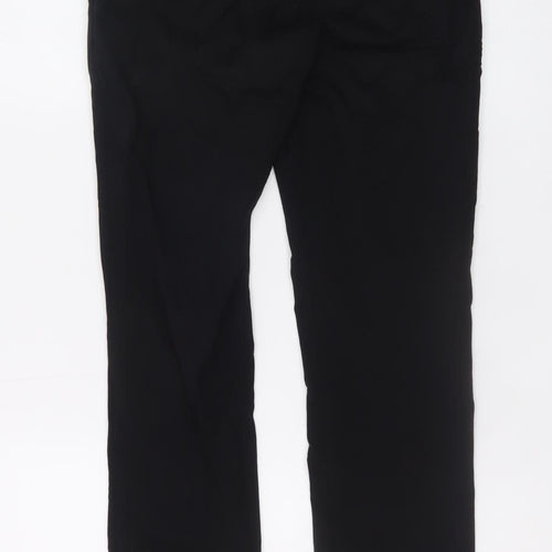 MNG Womens Black Slim Trousers Size 10 Cotton Stretch Workwear