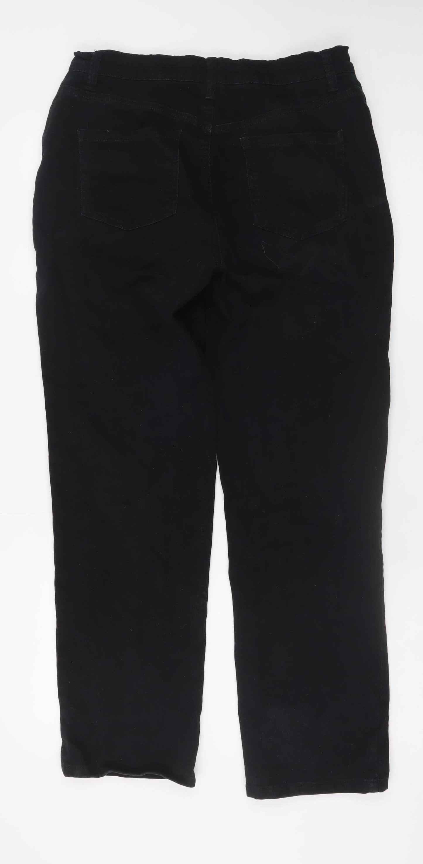 Gloria Vanderbilt Womens Black Straight Leg Jeans Size 10 Regular
