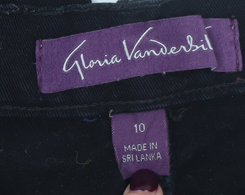 Gloria Vanderbilt Womens Black Straight Leg Jeans Size 10 Regular