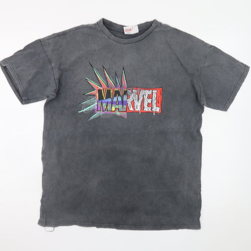 Primark Men’s Grey Marvel Graphic Cotton T-Shirt XS