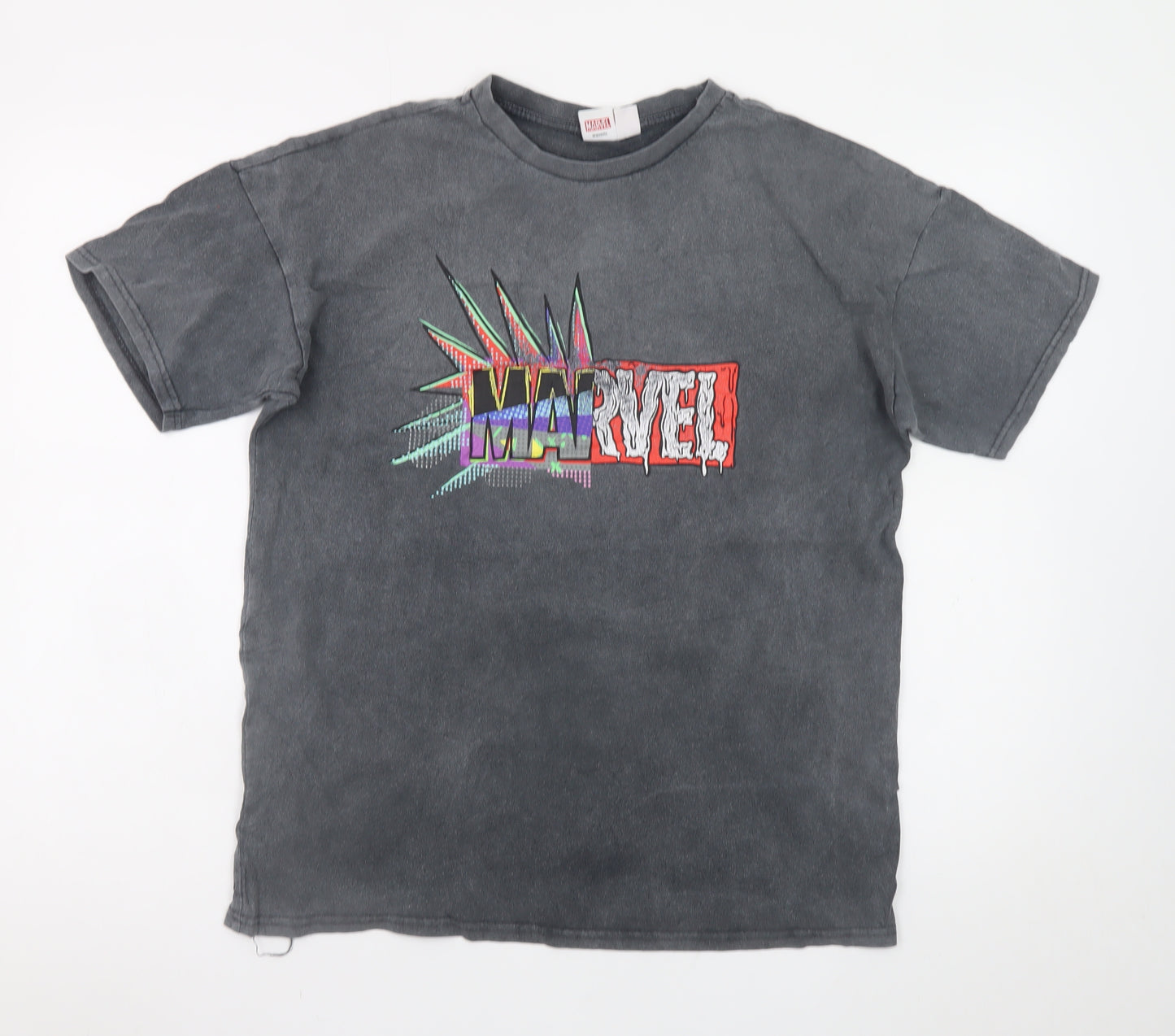 Primark Men’s Grey Marvel Graphic Cotton T-Shirt XS