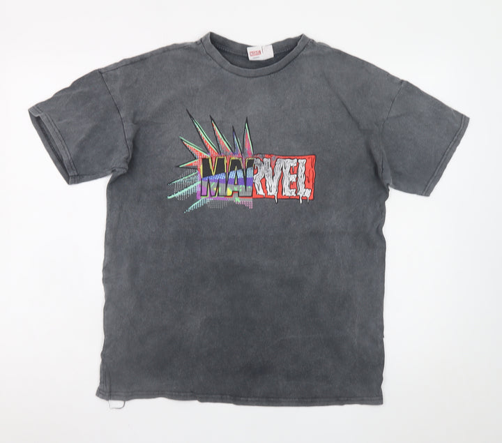 Primark Men’s Grey Marvel Graphic Cotton T-Shirt XS