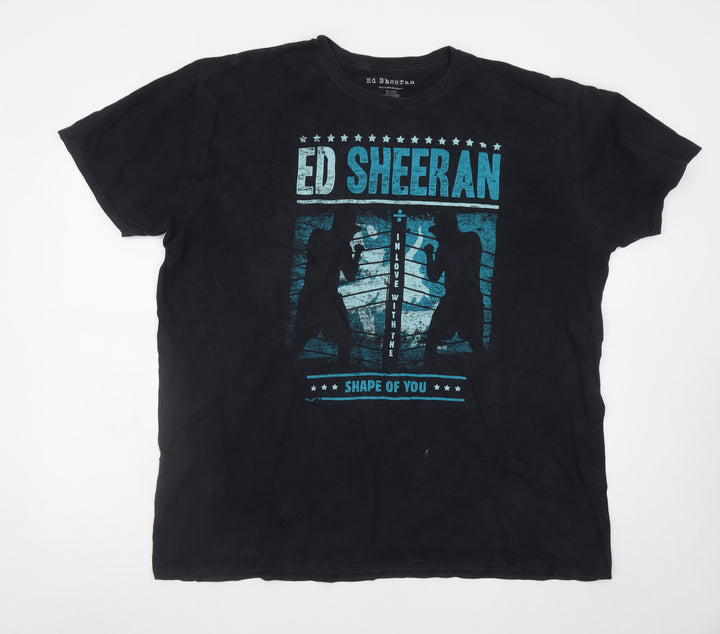 Primark Ed Sheeran Men's Black 2XL Graphic T-Shirt 2018 Shape of You