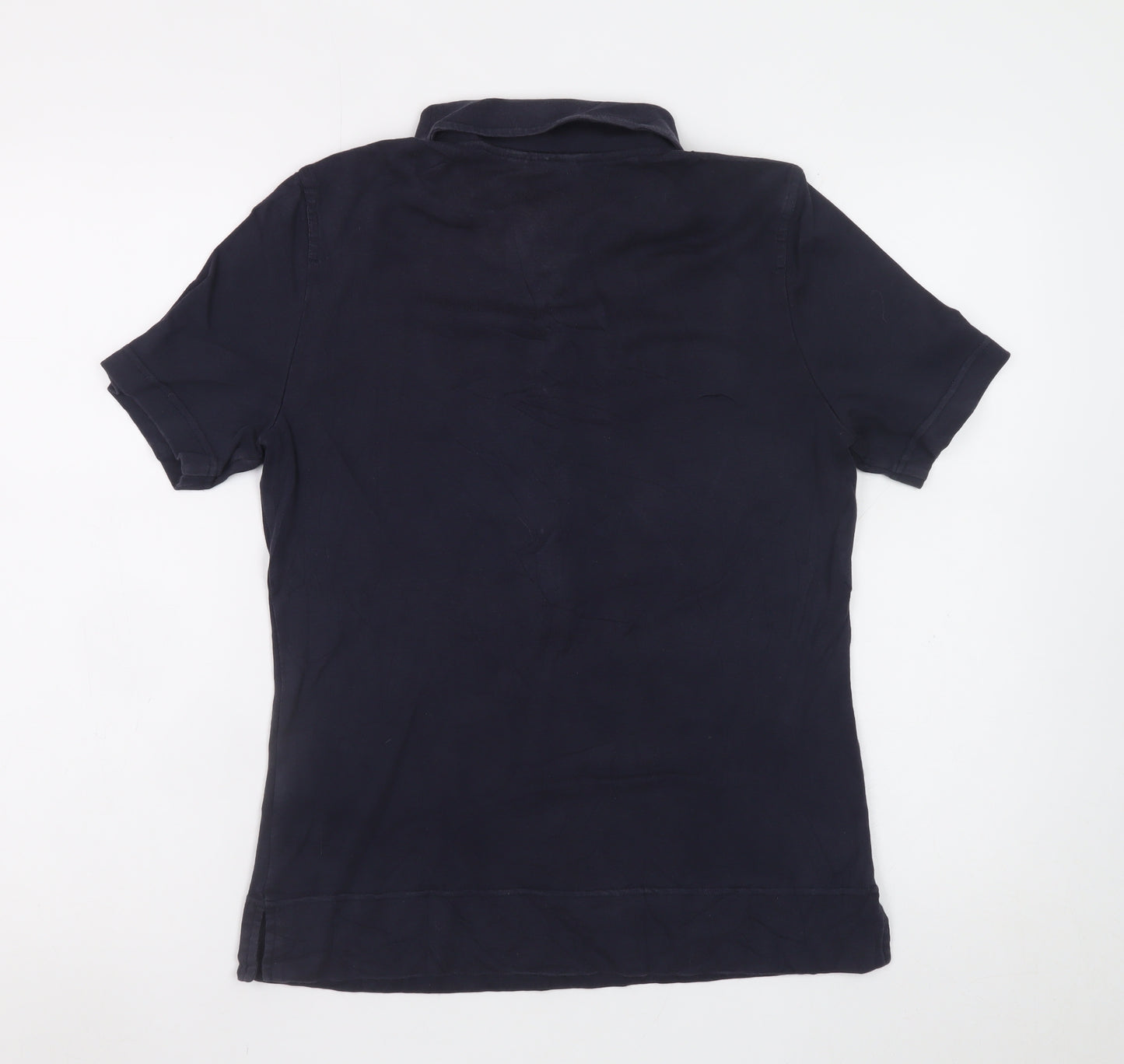 Tory Burch Women’s Blue Cotton Collared Short Sleeve Polo Shirt Size L