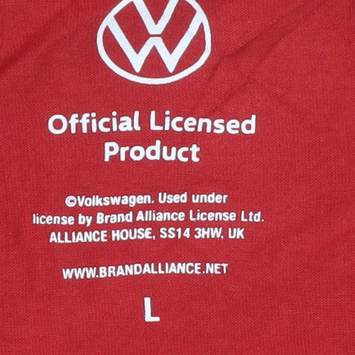 Volkswagen Men's Red Christmas Graphic T-Shirt Size L