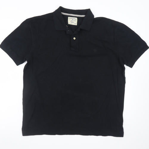 Springfield Men's Black XL Cotton Polo Shirt Classic Fit