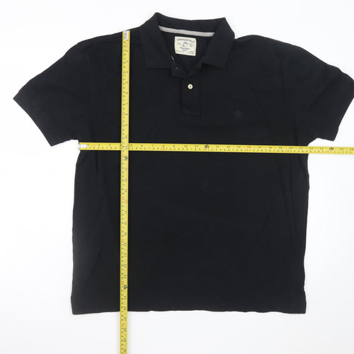 Springfield Men's Black XL Cotton Polo Shirt Classic Fit