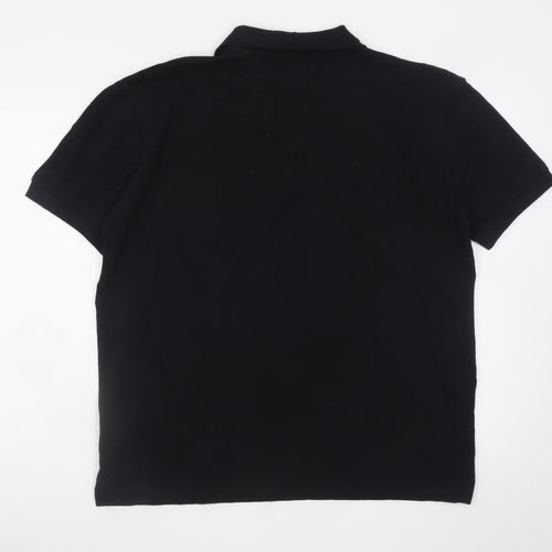 Springfield Men's Black XL Cotton Polo Shirt Classic Fit