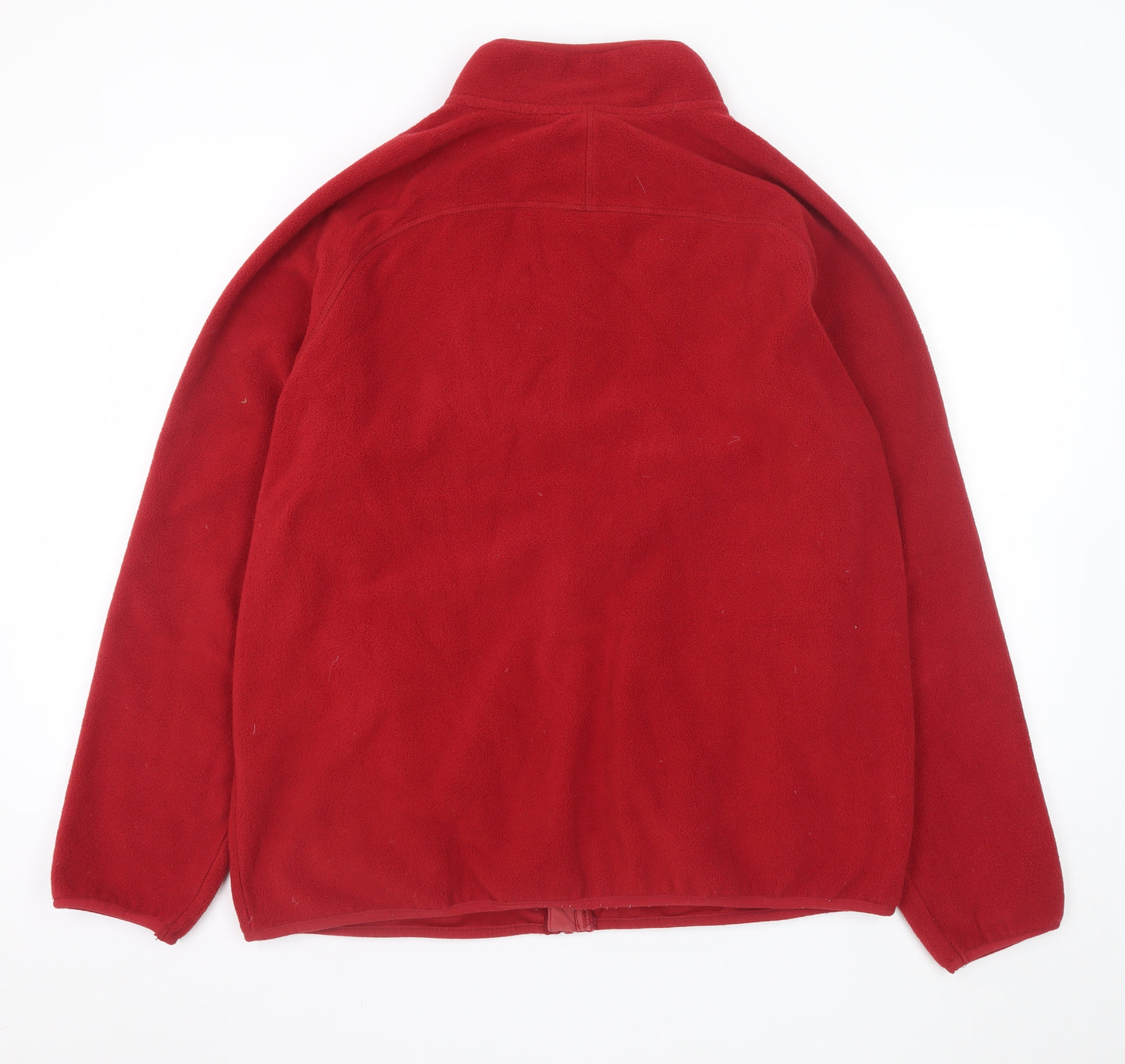 Marks and Spencer Women Red Fleece Full Zip Jacket Size L