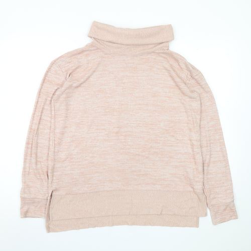 GAP Womens Beige Roll Neck Jumper Medium Long Sleeve Soft Knit