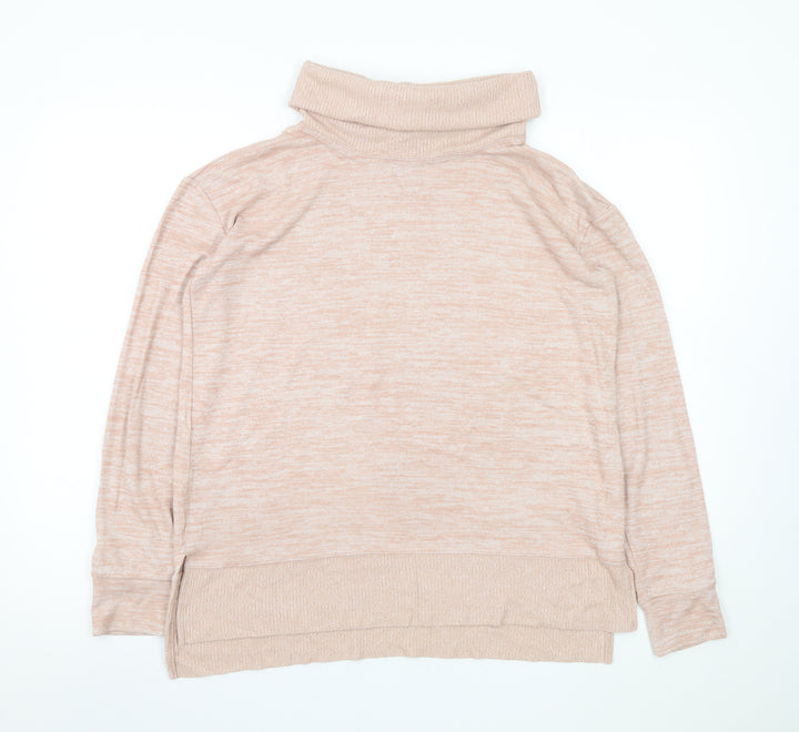 GAP Womens Beige Roll Neck Jumper Medium Long Sleeve Soft Knit