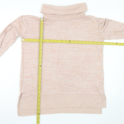 GAP Womens Beige Roll Neck Jumper Medium Long Sleeve Soft Knit