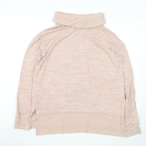 GAP Womens Beige Roll Neck Jumper Medium Long Sleeve Soft Knit