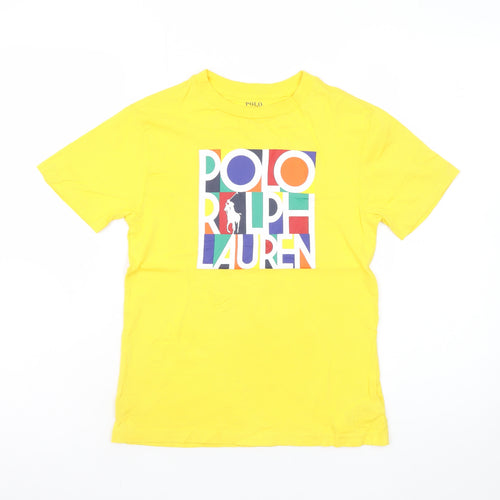 Polo Ralph Lauren Boys Yellow Graphic Print Cotton T-Shirt Size 8 (140)