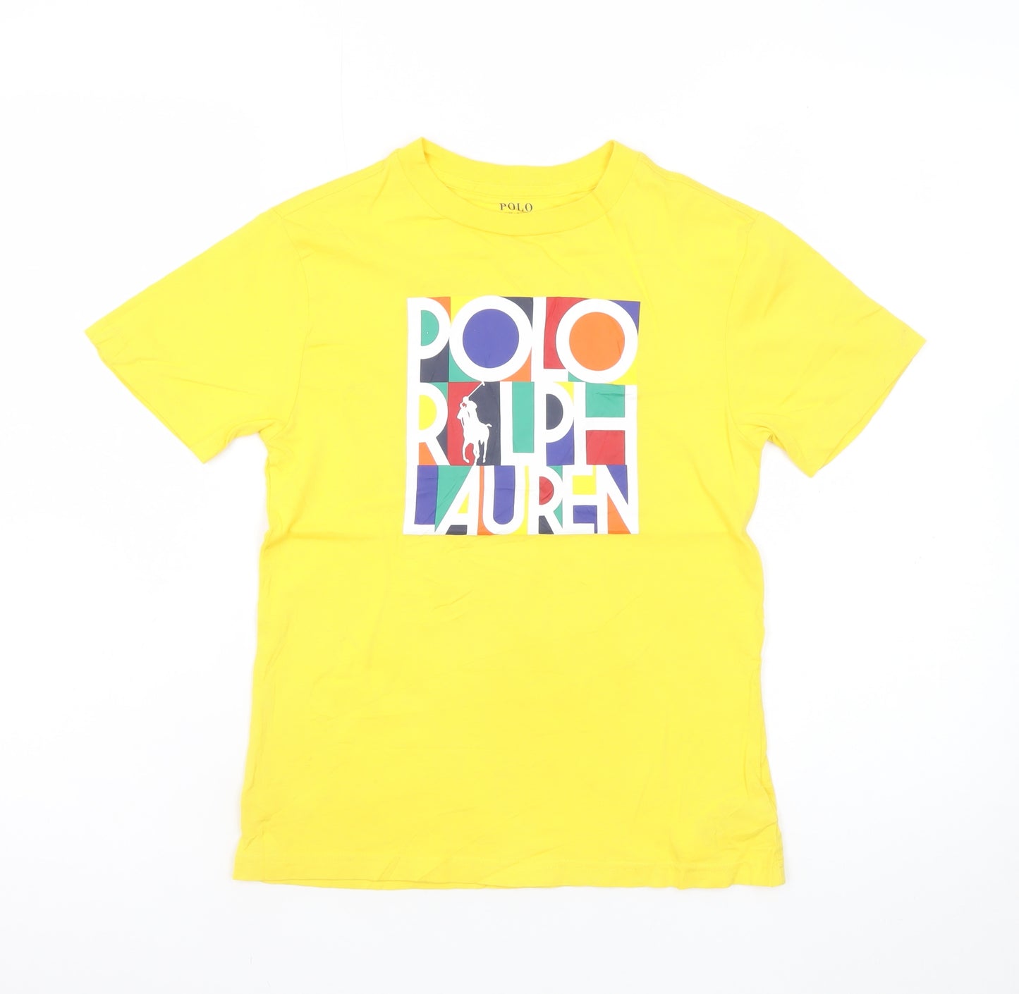 Polo Ralph Lauren Boys Yellow Graphic Print Cotton T-Shirt Size 8 (140)