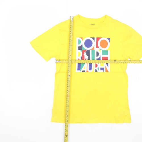 Polo Ralph Lauren Boys Yellow Graphic Print Cotton T-Shirt Size 8 (140)