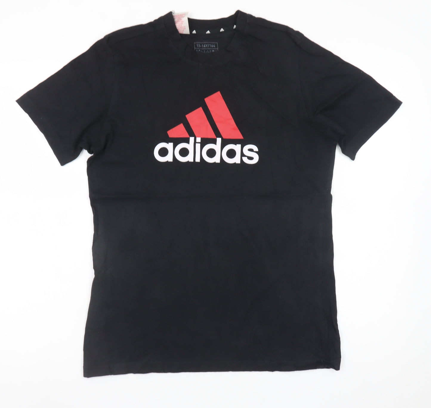 Adidas Teens Black Short Sleeve Sports Logo T-Shirt Size S