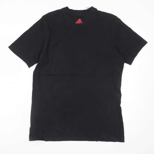 Adidas Teens Black Short Sleeve Sports Logo T-Shirt Size S