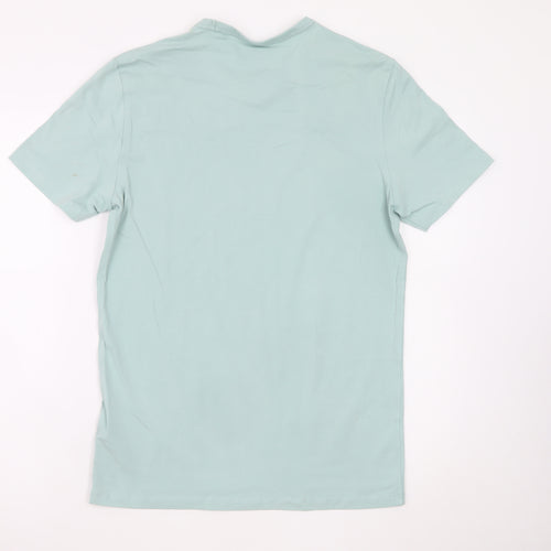 Guess Eco Men’s Mint Green Slim Fit Cotton Blend T-Shirt M