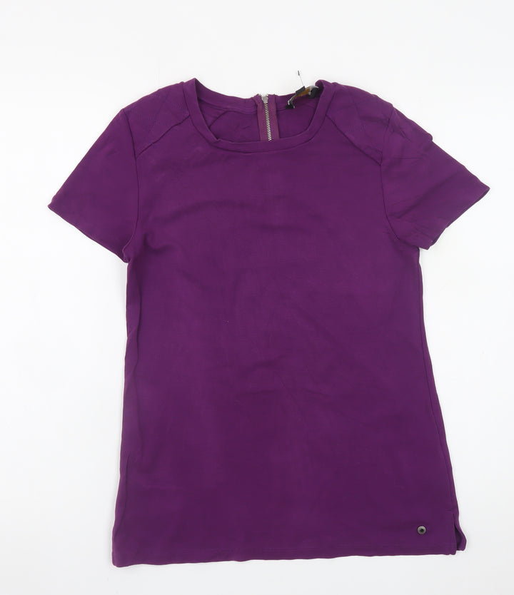 Barbour Women Purple Short Sleeve Crew Neck T-Shirt Size 10