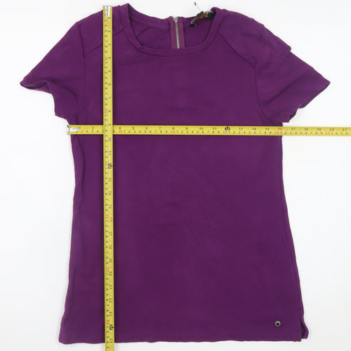 Barbour Women Purple Short Sleeve Crew Neck T-Shirt Size 10