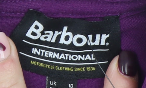 Barbour Women Purple Short Sleeve Crew Neck T-Shirt Size 10
