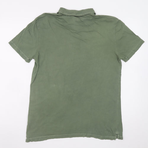 GAP Men's Green Short Sleeve Cotton Polo Shirt Size M