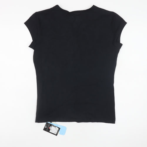 Pineapple Performance Women's Black V-Neck Short Sleeve Top Size 14