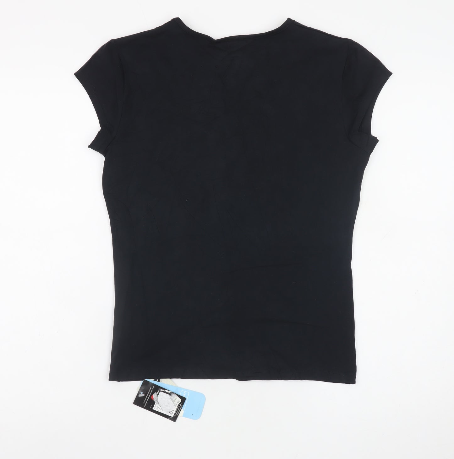 Pineapple Performance Women's Black V-Neck Short Sleeve Top Size 14