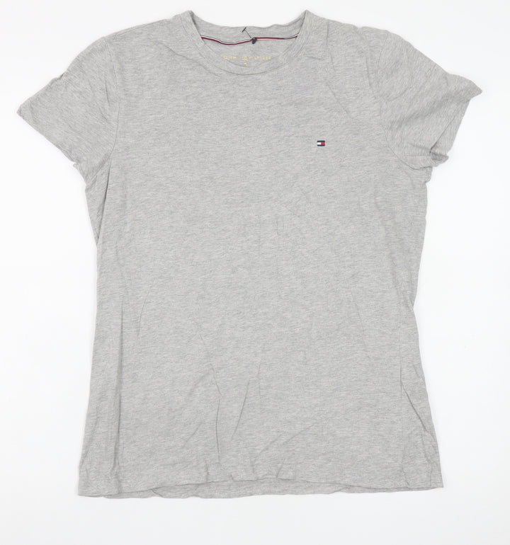 Tommy Hilfiger Men's Grey Cotton Jersey Crew Neck T-Shirt M