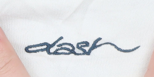 Dash Women's Blue Striped 3/4 Sleeve Cotton Stretch T-Shirt Size 16