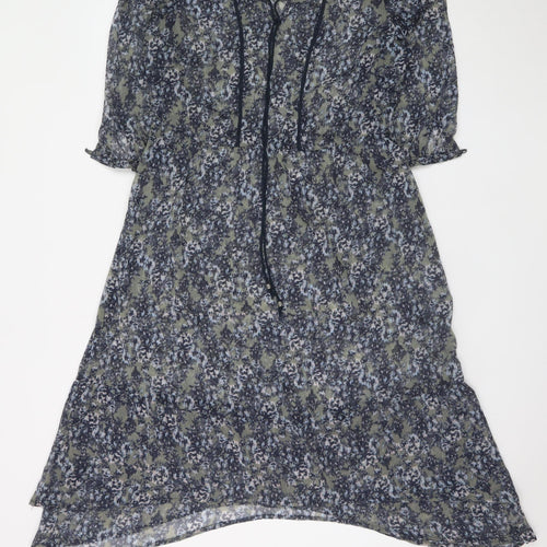 Marks and Spencer Women’s Multicoloured Floral A-Line Knee Length Dress Size 10