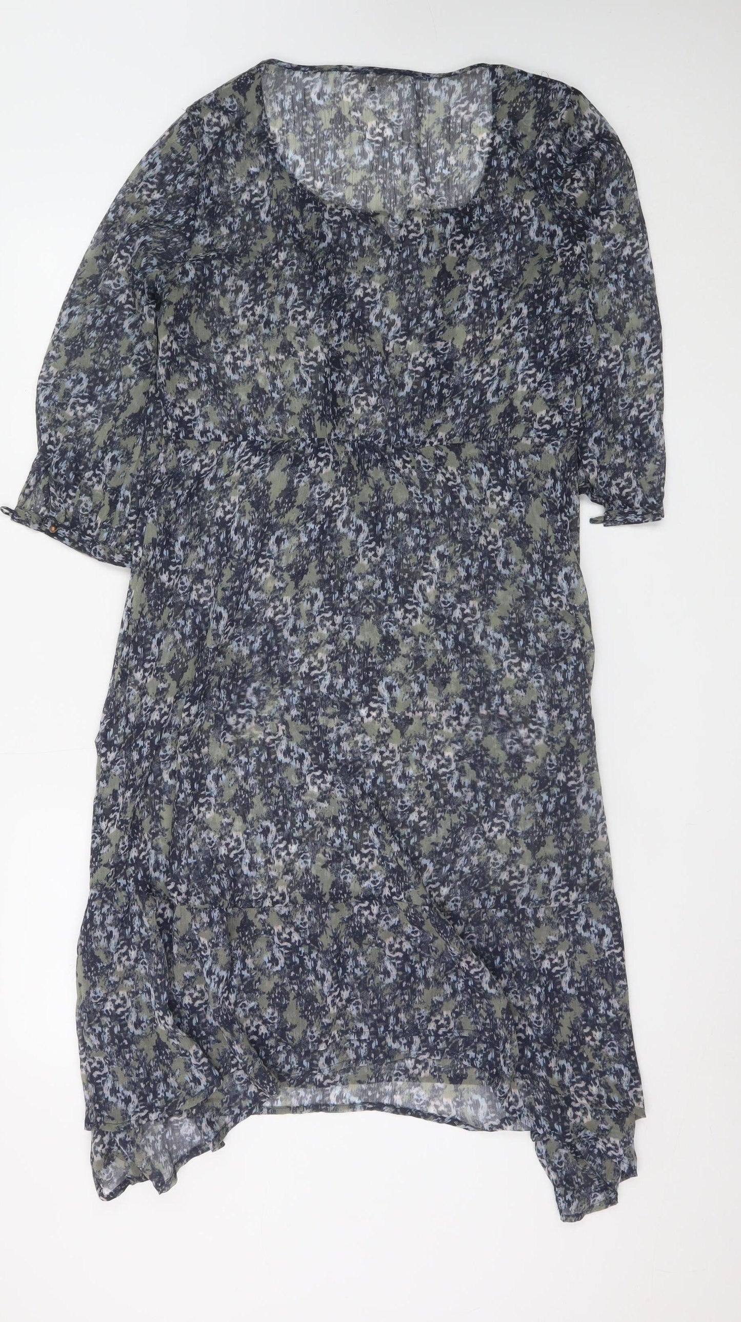 Marks and Spencer Women’s Multicoloured Floral A-Line Knee Length Dress Size 10