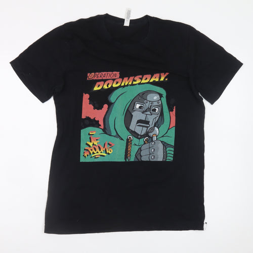 Bella + Canvas Men's Black Operation Doomsday Graphic T-Shirt Medium Cotton
