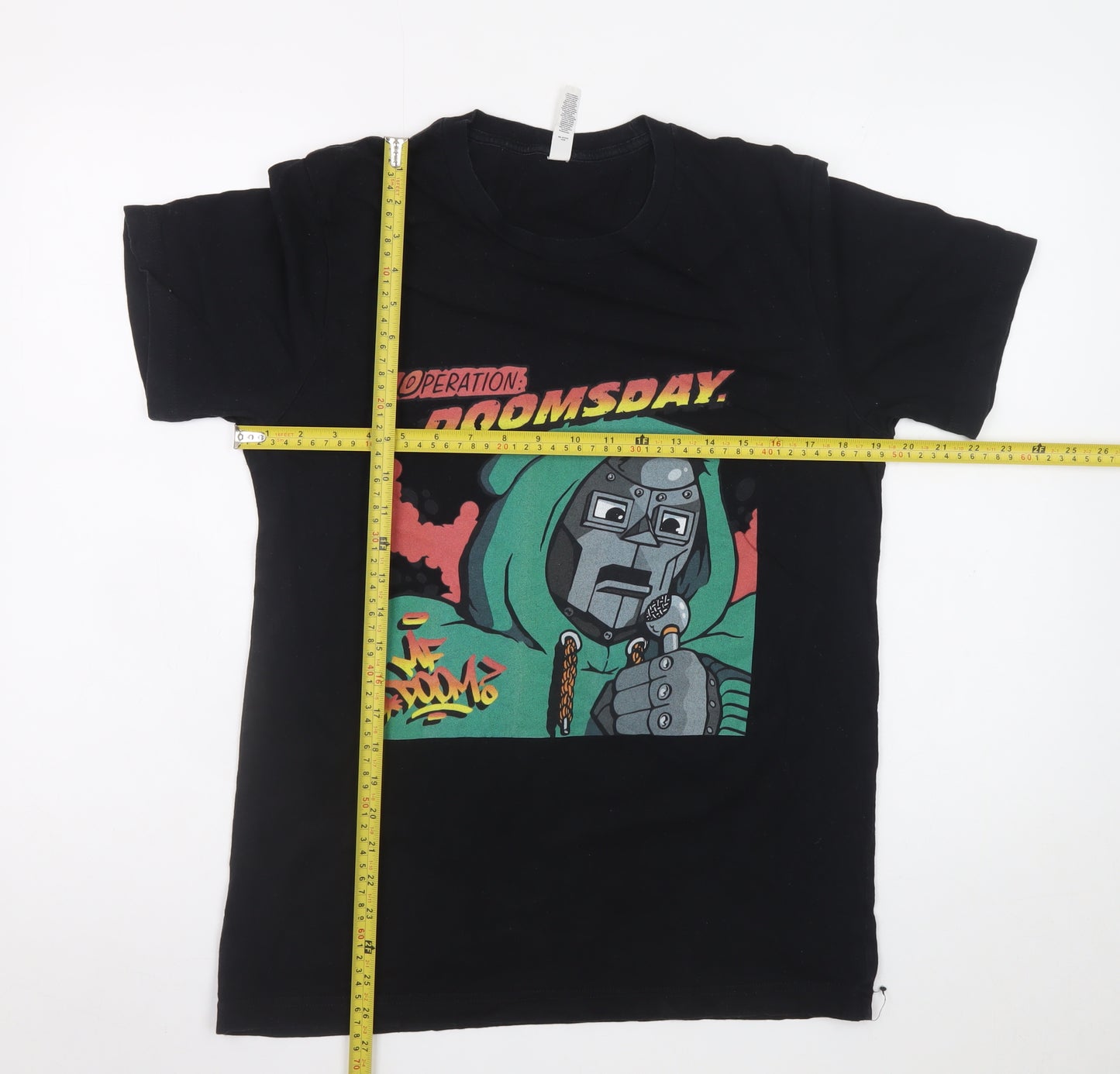Bella + Canvas Men's Black Operation Doomsday Graphic T-Shirt Medium Cotton