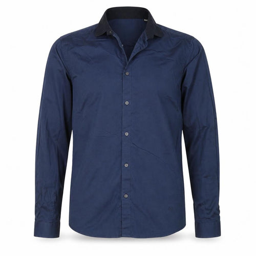 Jack & Jones Men’s Blue Slim Fit Long Sleeve Button-Up Shirt Size M
